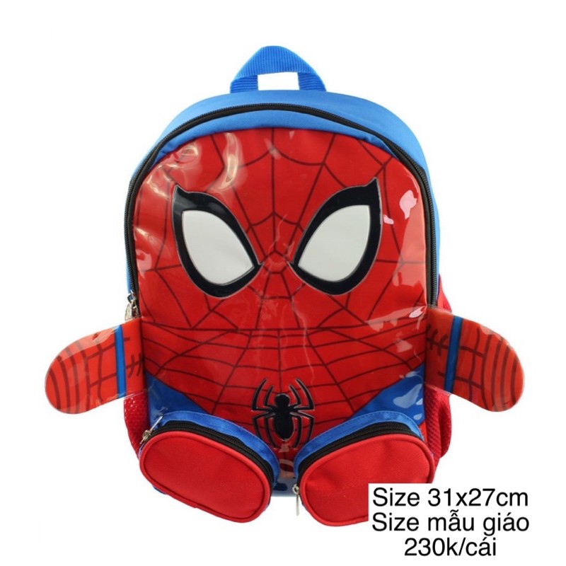 Balo mẫu giáo 3D Spiderman cho bé trai hàng xuất Mỹ