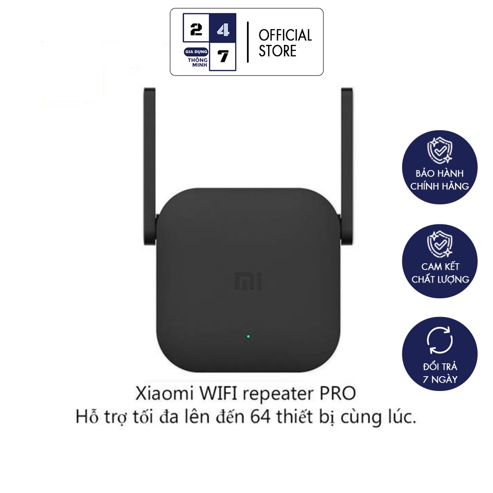 Kích sóng Wifi Xiaomi Repeater PRO băng thông 300 Mbps -DC3030 Chính Hãng - AH021