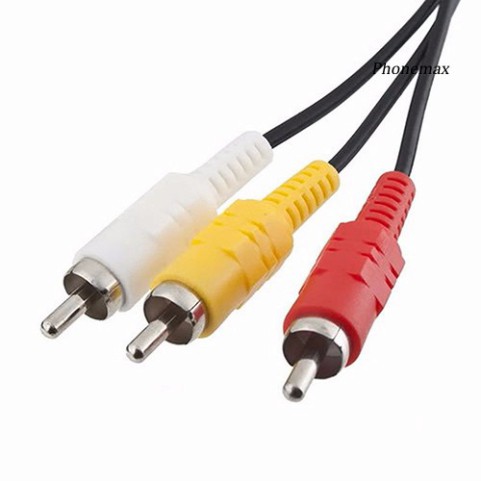 (Thanh Lý) Dây Cáp Av Tới 3 Rca Tv Cho Máy Chơi Game Sony Playstation Ps 1 / 2 / 3