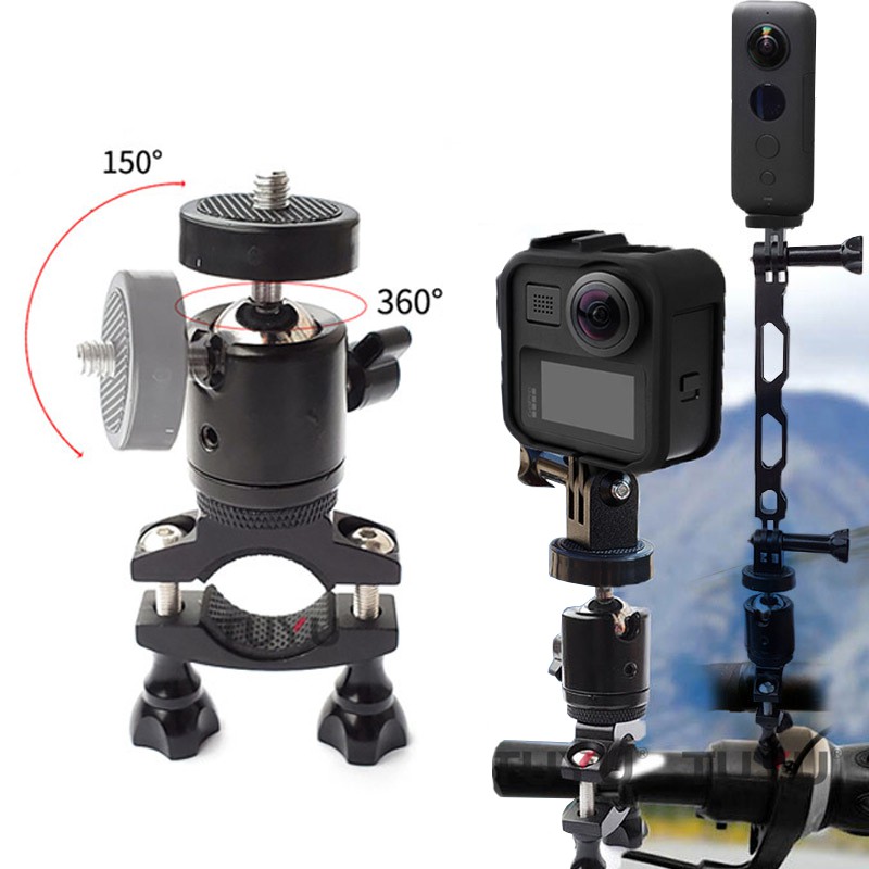 Giá Đỡ Máy Ảnh Bằng Hợp Kim Nhôm Vô Hình Gắn Tay Lái Xe Máy insta360 one x one r Cho insta 360 action
