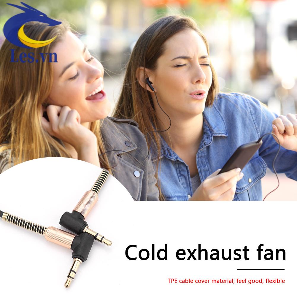 Cáp Chuyển Đổi Âm Thanh Aux 90 Độ 3.5mm Sang 3.5mm Chuyên Dụng