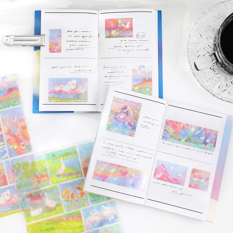 1 miếng dán PET nhiều màu sắc trang trí album ảnh DIY