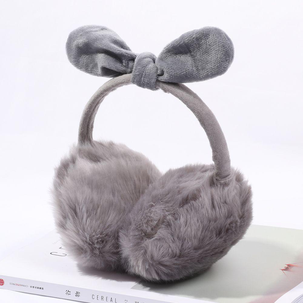 Chụp Tai Giữ Ấm Đính Nơ Dày Dặn Thời Trang Cho Nữ