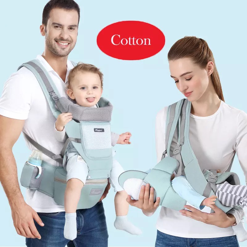 Địu Em Bé Aixintu Cho Bé Từ 0-36 Tháng Cao Cấp, Chất Vải Mềm Mại Thoáng Khí, Địu Được Nhiều Tư Thế Có để đồ Tiện Lợi