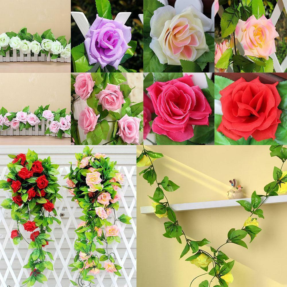 Dây bông hồng bằng lụa dùng trang trí tiện dụng