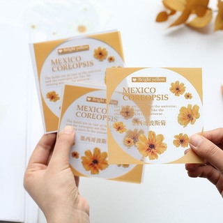 Sticker bông hoa và chữ