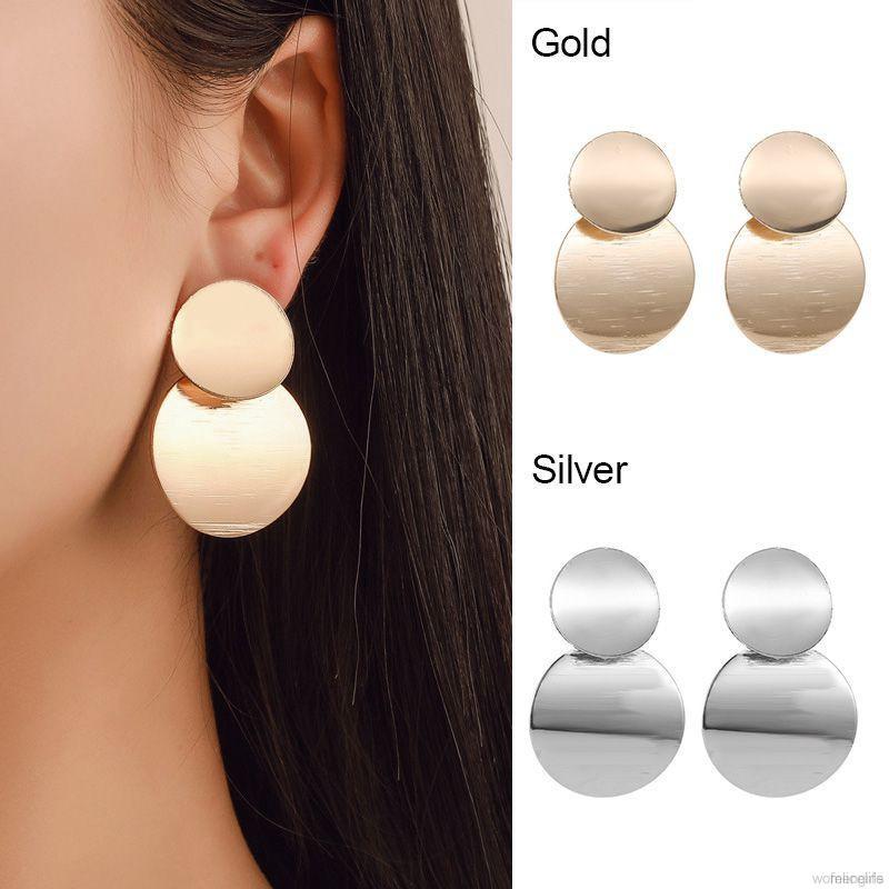 Hoa Tai Kim Loại Phong Cách Retro Cho Nữ