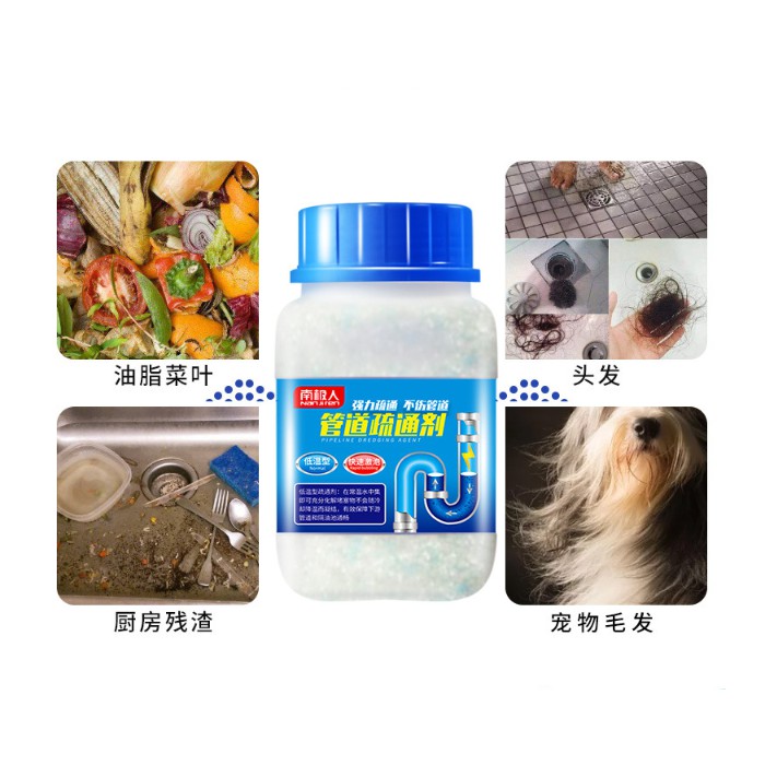 Bột thông cống siêu nhanh, phân huỷ rác, tóc