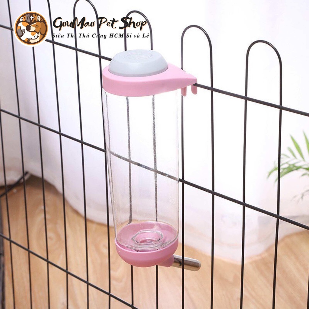 Bình uống nước treo lồng cao cấp cho chó mèo - Goumao Pet