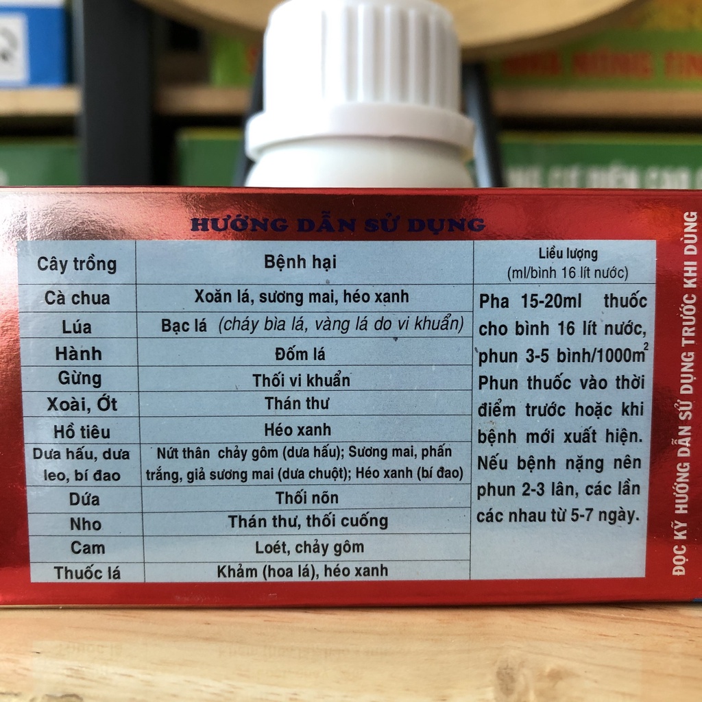 Đặc hiệu trừ bệnh thối nhũn héo xanh, thối trái, thối do vi khuẩn trên cây trồng SAT 4Sl 100ml