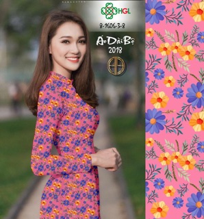 Vải Áo Dài Tằm Ý/ Lụa Nhật Hoa Lá Đều