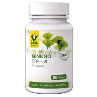 Bổ não hữu cơ Brahmi Ginkgo Raab 60 viên