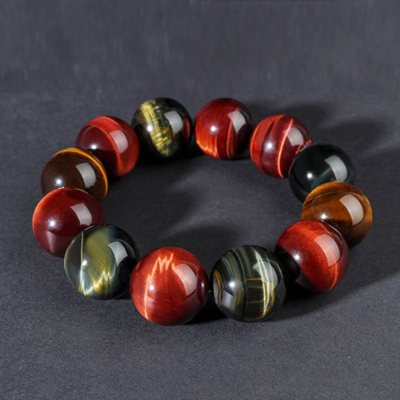 Vòng Tay Chuỗi Hạt Đá Mắt Hổ Nhiều Màu Sắc Cá Tính