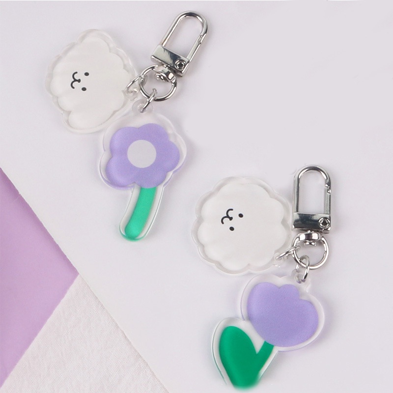 Móc Khóa Hình Đám Mây Và Hoa Thời Trang Đa Năng