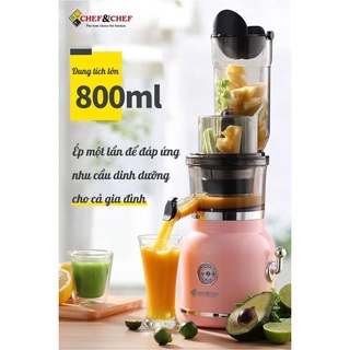 MÁY ÉP NGUYÊN QUẢ TỐC ĐỘ CHẬM CHEF&CHEF CH-333 [BẢO HÀNH 12 THÁNG]
