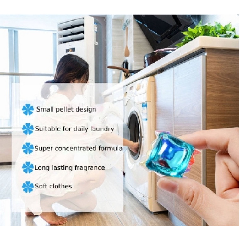 Viên Giặt Xả Quần Áo Thơm Lừng - Thay Thế Cho Cả Bột Giặt, Nước Xả
