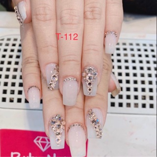 Móng tay giả - nail thiết kế chuẩn form - bộ 24 móng đủ size kèm keo và dũa móng