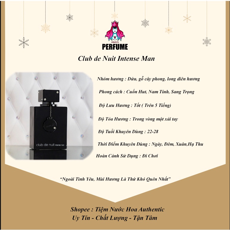 {Chính Hãng} Nước Hoa 𝐂𝐥𝐮𝐛 𝐝𝐞 𝐍𝐮𝐢𝐭 𝐈𝐧𝐭𝐞𝐧𝐬𝐞 𝐌𝐚𝐧