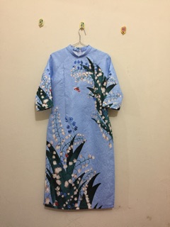 Áo dài cho con bú may thủ công