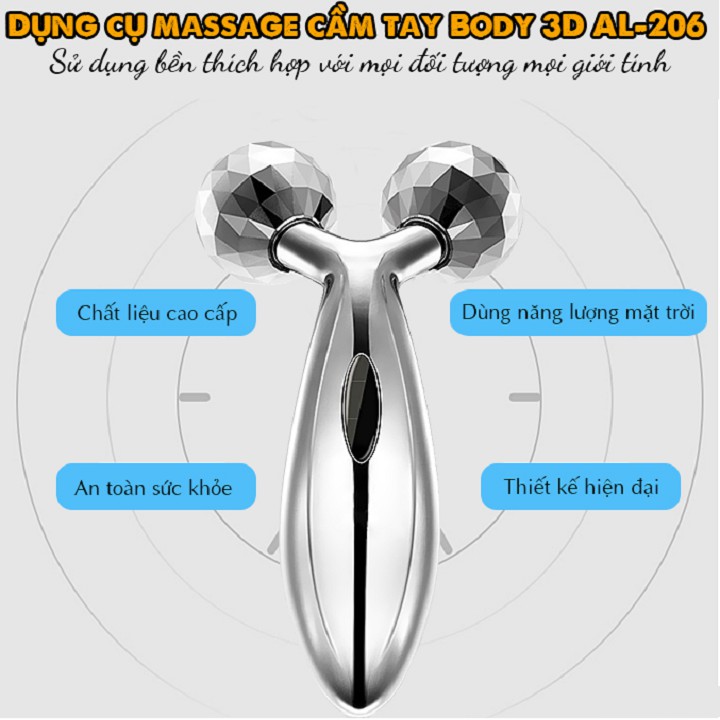 Massage 3D-Body 3D AL-206-Massage Cầm Tay Chống Lão Hóa Tạo Mặt Vline Eo thon Dáng Đẹp
