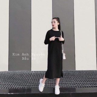 Vây suông trơn dài tay