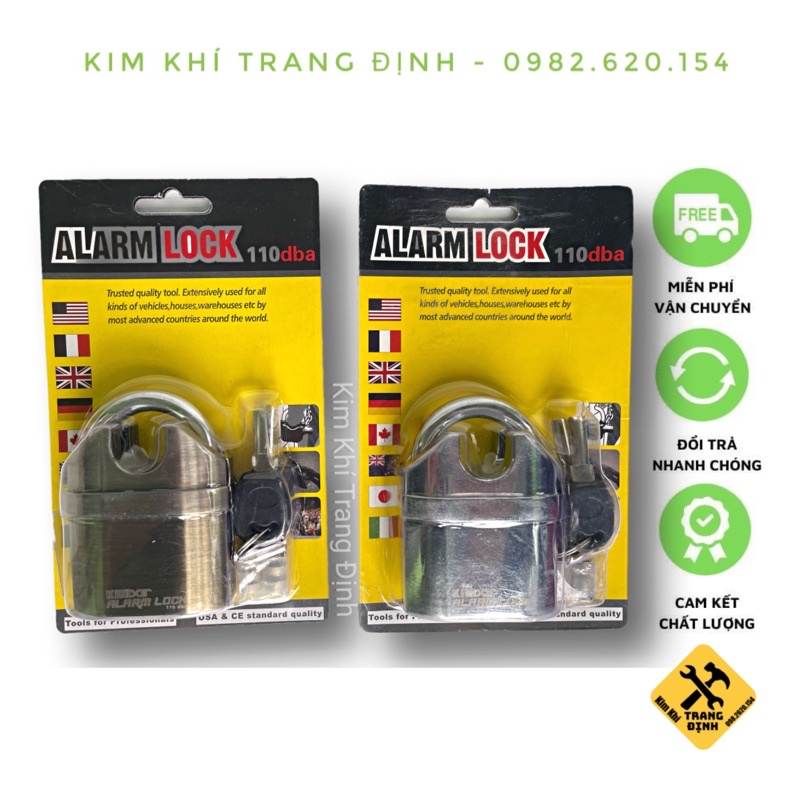 Khoá báo động chống trộm chống cắt Kinbar 2 màu