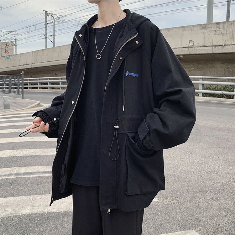Áo Khoác Nam Dài Tay Có Mũ Thời Trang Nhật | BigBuy360 - bigbuy360.vn