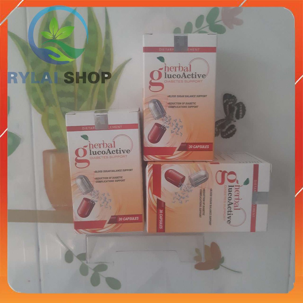 VIÊN UỐNG HERBAL GLUCOACTIVE - Hỗ Trợ Hạ Đường Huyết Ổn Định Sức Khỏe Toàn Diện - CHÍNH HÃNG HỘP 30 VIÊN