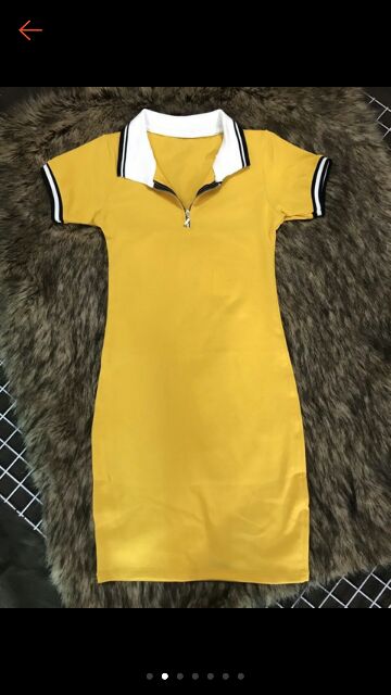 Đầm dây kéo cổ bẻ | BigBuy360 - bigbuy360.vn