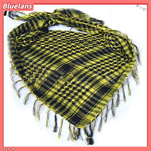 Bluelans♡ Khăn Quàng Cổ Quân Đội Ả Rập Shemagh KeffIyeh Trọng Lượng Nhẹ Thời Trang Unisex
