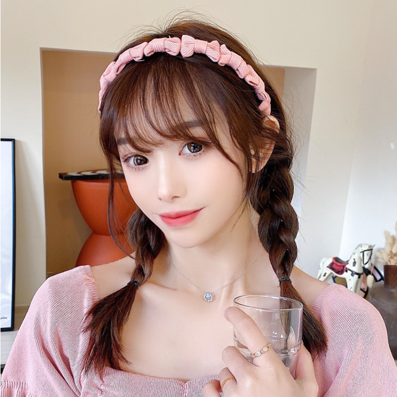 Băng đô thắt nơ đính ngọc trai thời trang Hàn Quốc