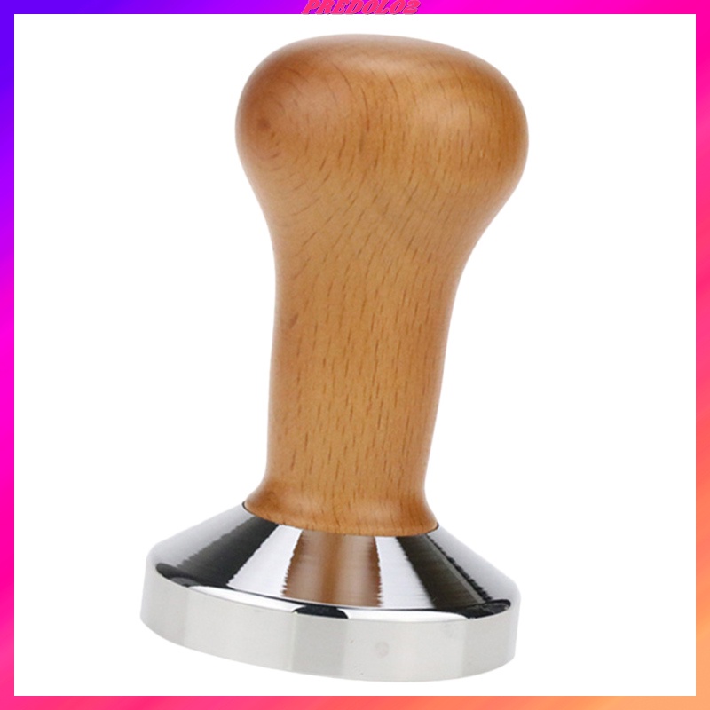 [PREDOLO2]Stainless Coffee Bean Tamper Barista Pressing Tool w/ Handle Base