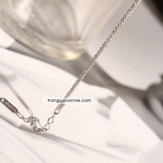 Lắc chân nữ titan Shining màu bạc