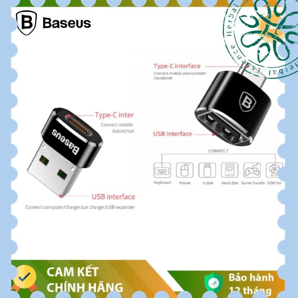 Đầu chuyển đổi OTG - Type C Female to USB male - Type C Male to USB Female - Baseus - Chính hãng - Bảo h