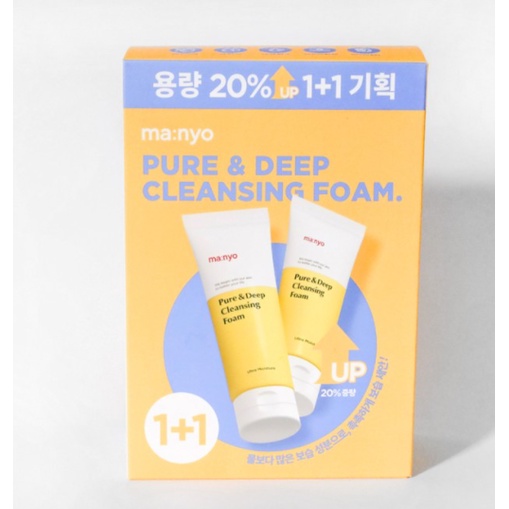 Set 2 tuýp sữa rửa mặt làm sạch sâu Manyo Factory Pure and Deep Cleansing Foam 120ml x 2