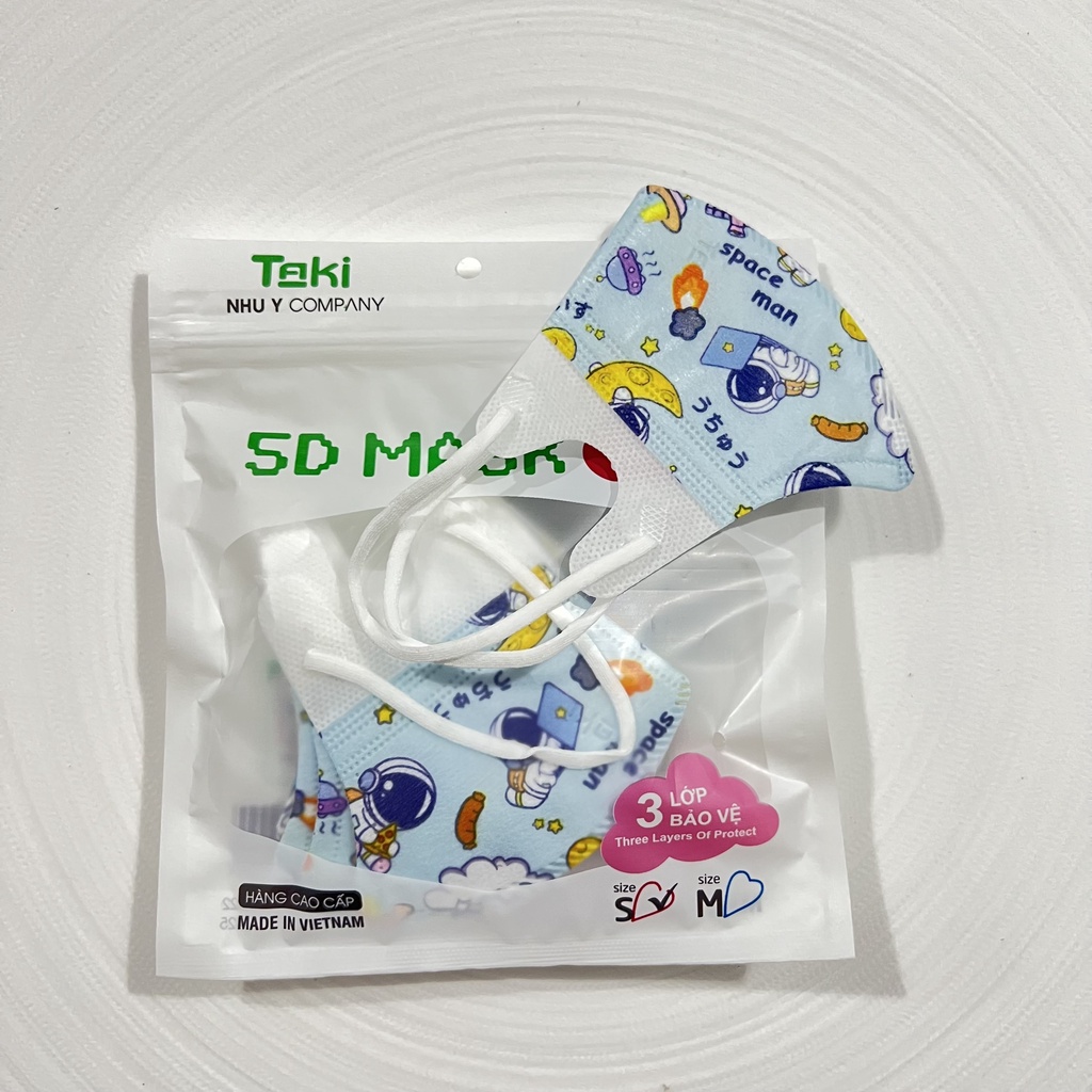 Set 10 cái Khẩu trang 5D Taki size 0-4 tuổi [ mã 5D ]