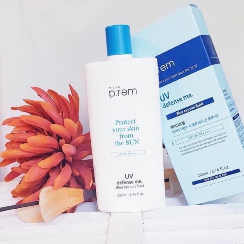 KEM CHỐNG NẮNG MAKE PREM DẠNG SỮA FLUID BLUE RAY SUN 200ml | BigBuy360 - bigbuy360.vn