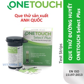 Que thử đường huyết OneTouch Select Plus Simple Sản xuất tại Anh Quốc, cho kết quả chính xác Hộp 25 que thử thumbnail