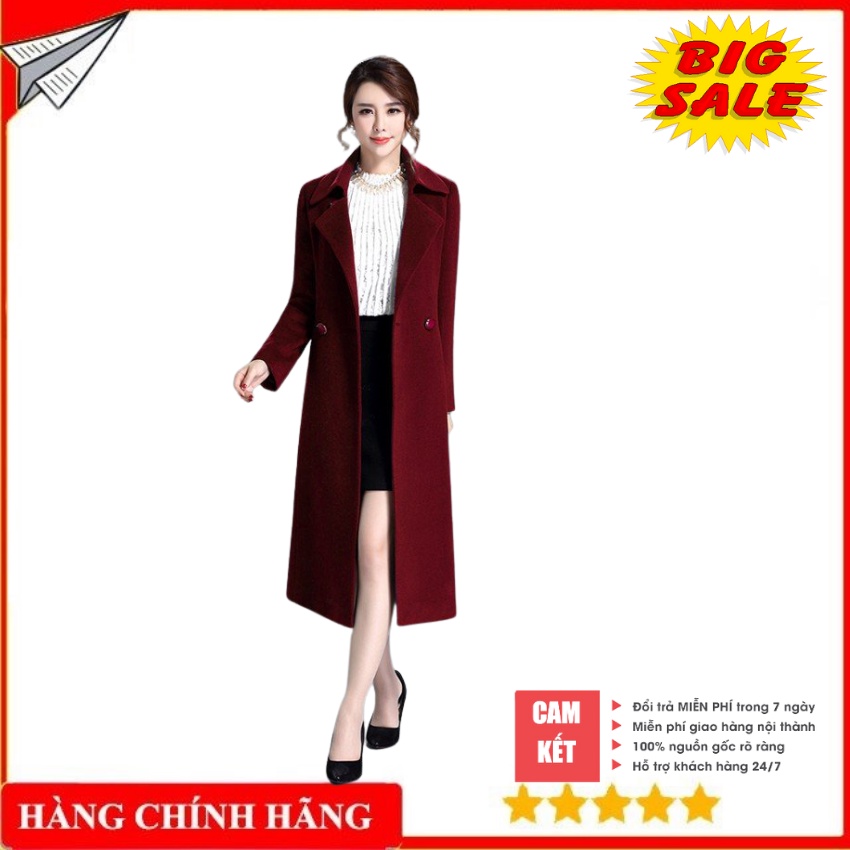 Áo khoác Dạ Dáng Dài MS2066 măng tô nữ dáng dài có đai thắt eo lót lụa