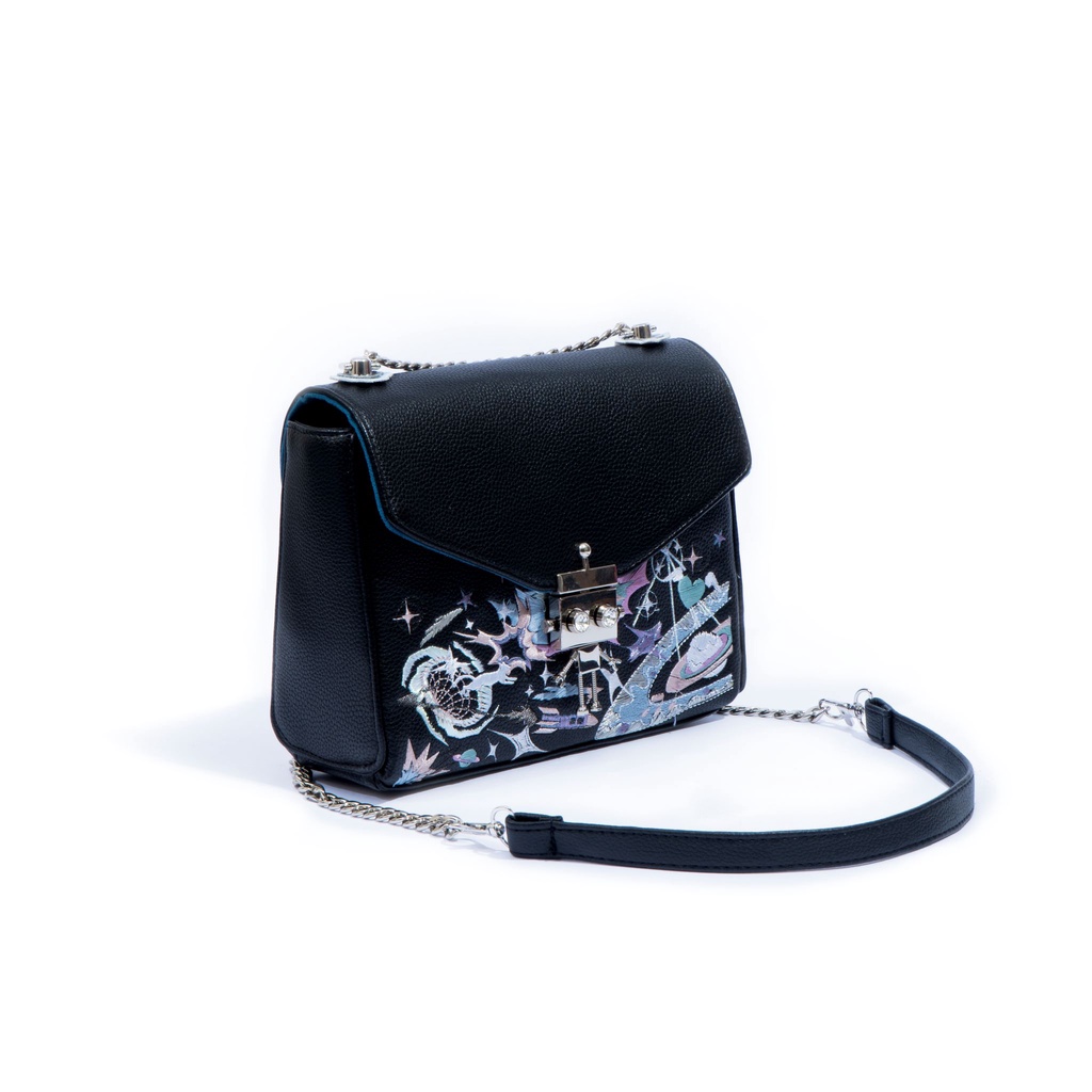 Túi xách NGAOS Heaven Flapbag Black - medium size