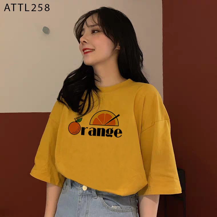 [FREE SHIP ĐƠN TỪ 50K] Áo phông cam ORANGE in ngực HARI0520 1