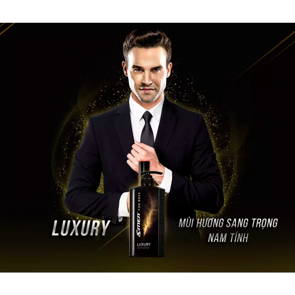 COMBO Dầu gội X-Men for Boss Luxury 650g + Sữa tắm nước hoa X-Men for Boss Luxury 650g