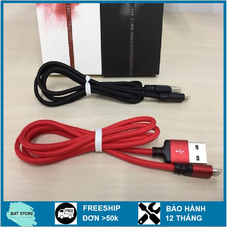[Dây cáp sạc] Cáp Sạc Iphone Samsung ✓ Dây Dù Hoco X14 dài 2m ✓ Hỗ trợ sạc nhanh cao cấp ✓Bảo Hành 12 Tháng.