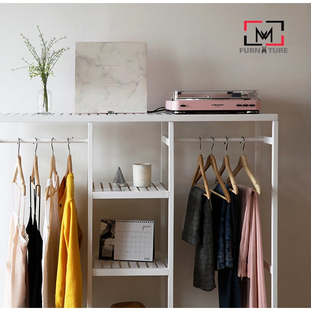 Tủ treo quần áo TRIPLE HANGER lắp ráp gỗ thông nhập khẩu MW FURNITURE - Nội thất căn hộ