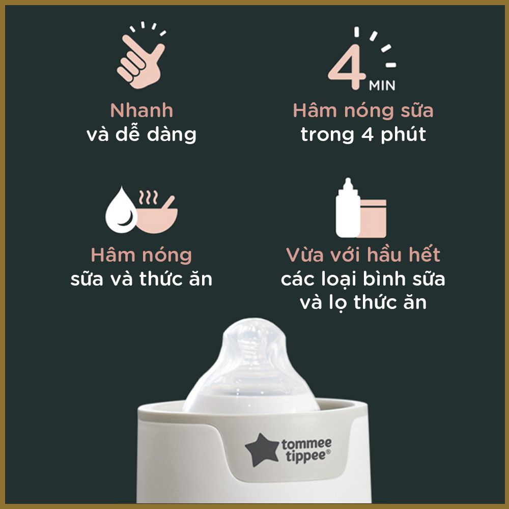 Máy hâm sữa và thức ăn cho bé Tommee Tippee Easi-Warm