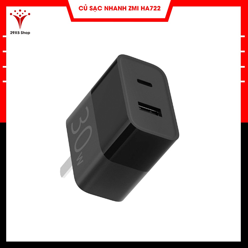 Củ sạc nhanh chuẩn PD 30W ZMI HA722 - Củ sạc nhanh - Bảo hành 3 tháng