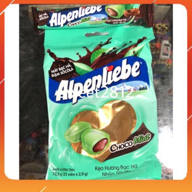 Kẹo Alpenliebe 🎁FREESHIP🎁 kẹo vị Bạc Hà Nhân Socola Gói 25 viên