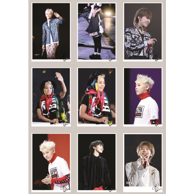 (không hộp) Lomo Big Bang ảnh lomo GD hộp ảnh tập ảnh 30 tấm in hình nhóm nhạc idol