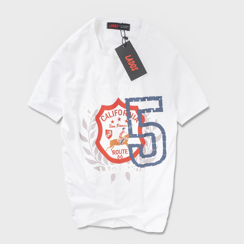 Áo thun nam in chữ LADOS-9055, chất thun cotton mềm đẹp | BigBuy360 - bigbuy360.vn