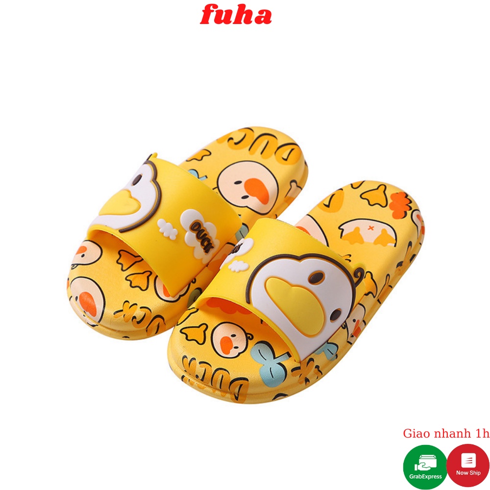 Dép lê cho bé FUHA, dép êm chân siêu nhẹ chống trượt hình pikachu nhiều màu sắc cho bé trai bé gái